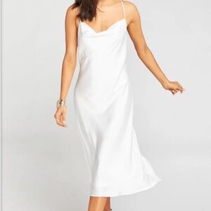 Show Me Your MuMu White Satin Gown